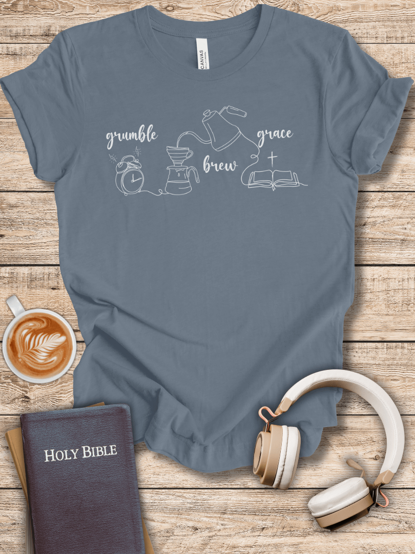 Grumble, Brew, Grace Tee – Light Print product image (1)