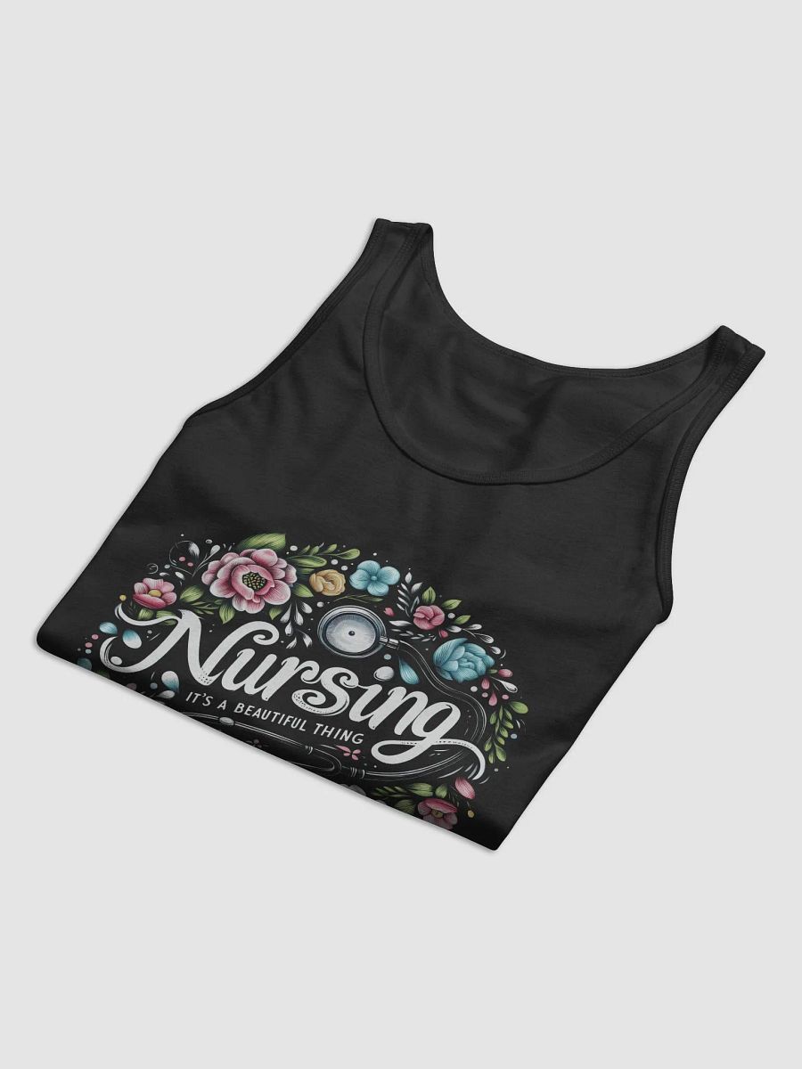 Nursing is a Beautiful Thing Tank, Floral Nursing Stethoscope product image (9)