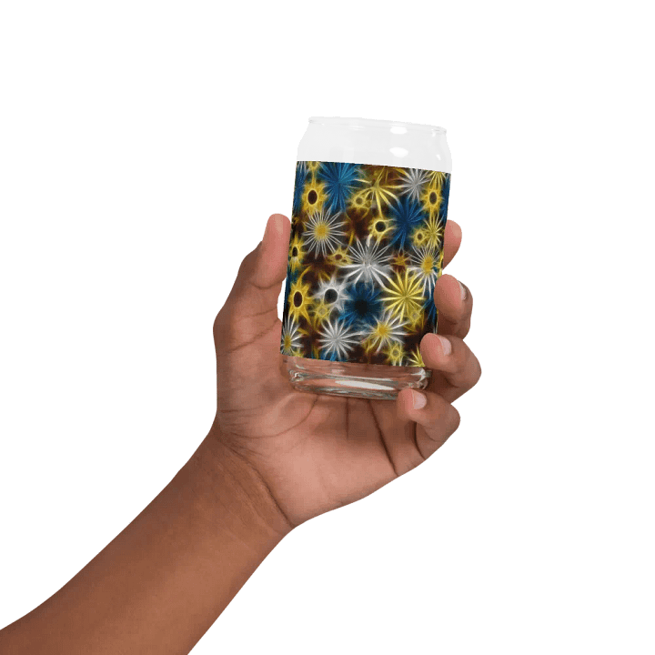 Glowing Daisies Can Shaped Glass product image (32)