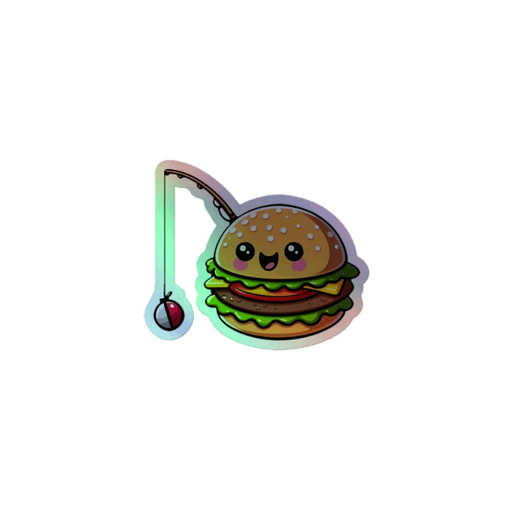 Whimsical Burger Holographic Sticker Sheet product image (1)