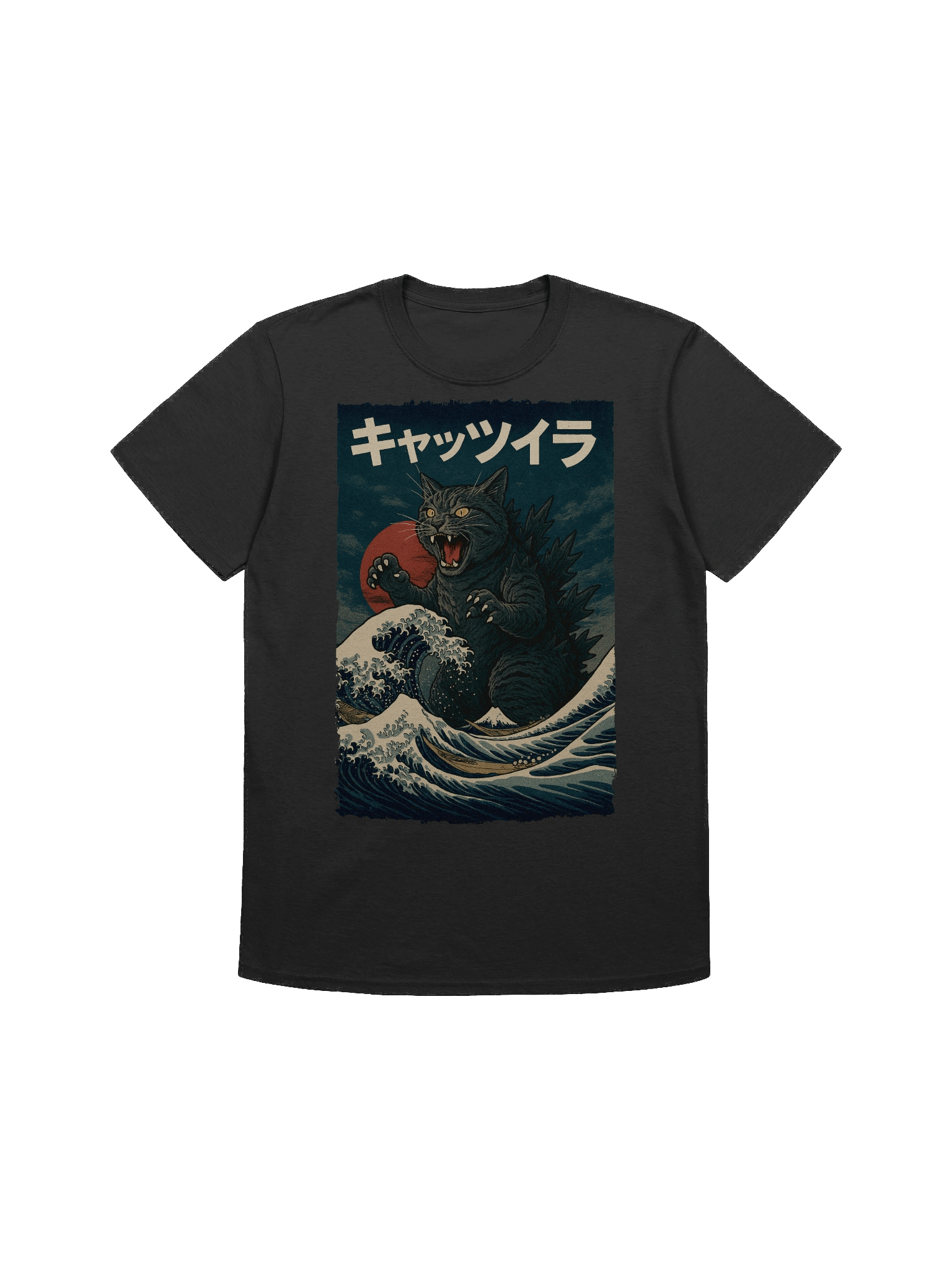 Catzilla Japanese Art T-Shirt product image (4)