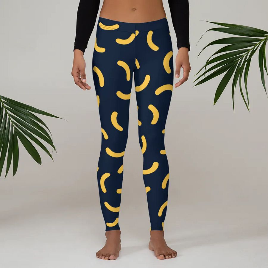 Curved Yellow Shapes All-Over Leggings product image (3)