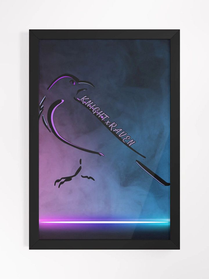 Neon Raven Emblem Framed Poster product image (2)