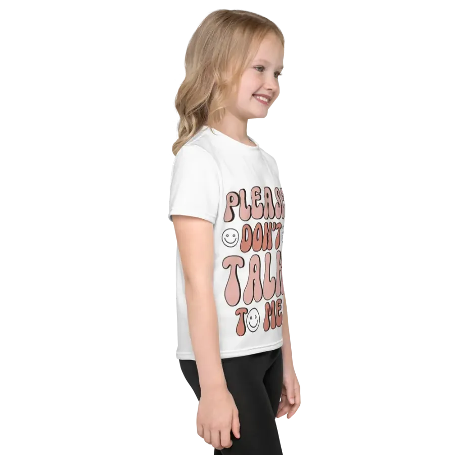 Kids Girl Crew Neck T-Shirt Don't Talk product image (4)