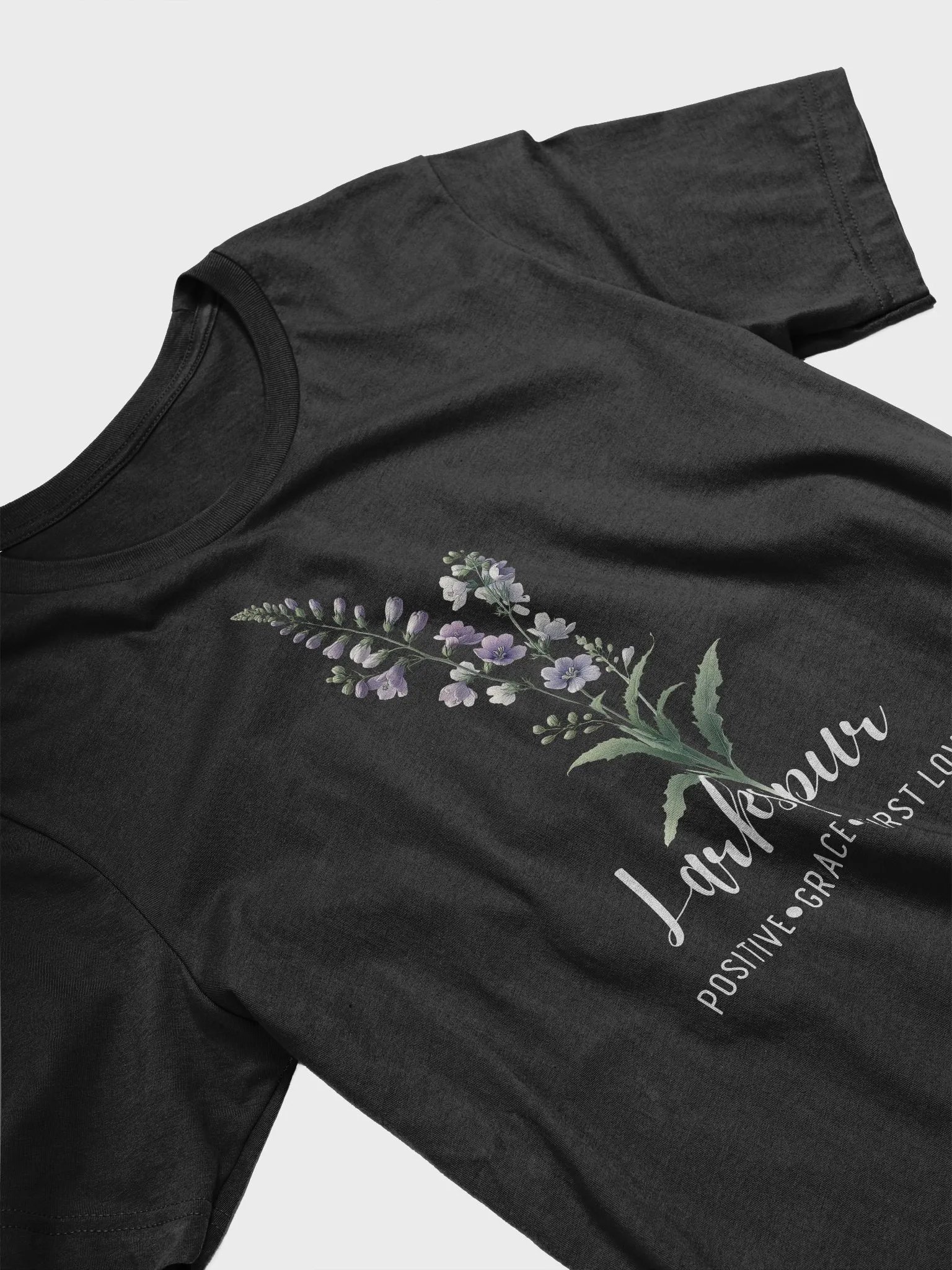 Larkspur Birth Month Flower Tee For July: Reflecting Positive, Grace, First Love: Perfect Gift for Her product image (5)