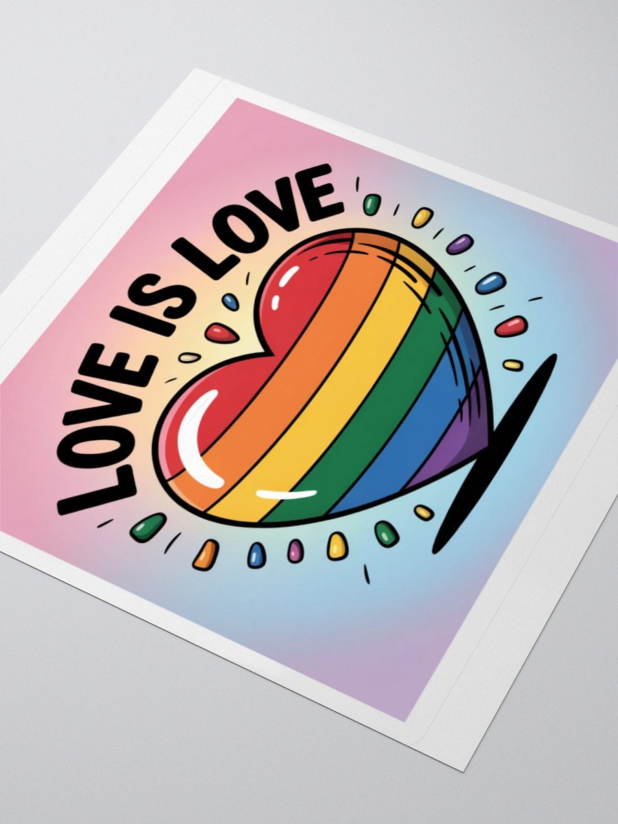 Love Is Love Rainbow Heart Sticker product image (3)