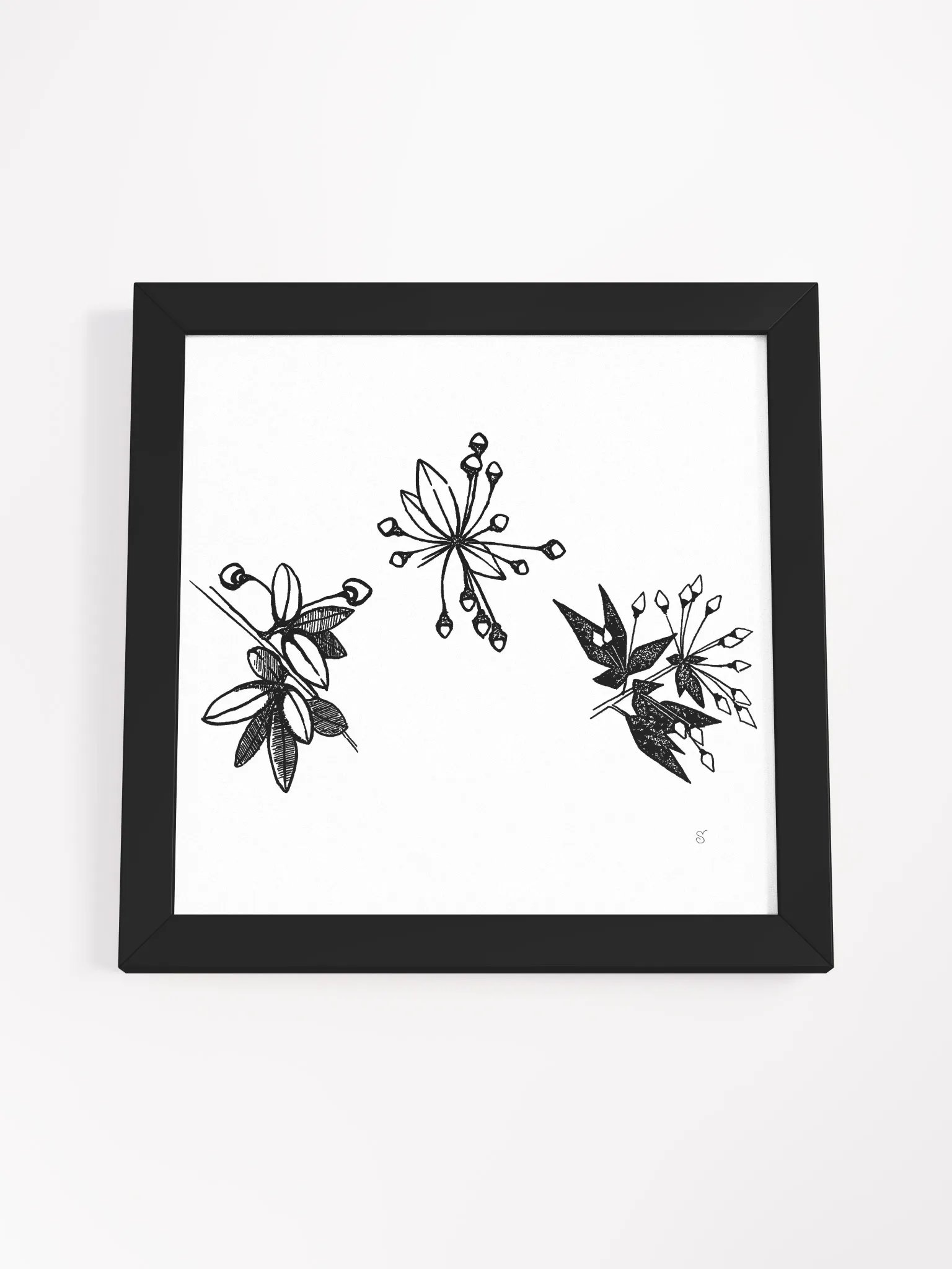 Botanical Bliss Framed Matte Poster Set - Stylized Plants product image (10)