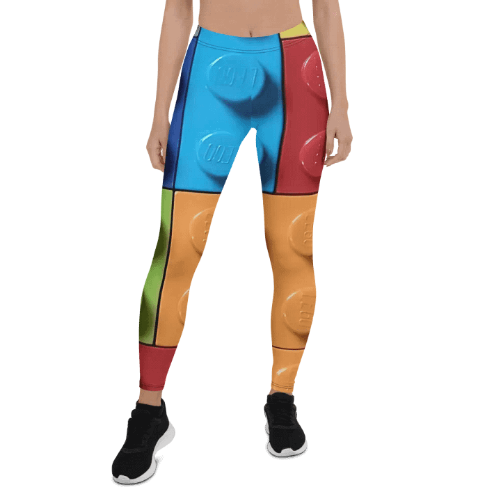 Colorful Interlocking Brick Leggings product image (1)