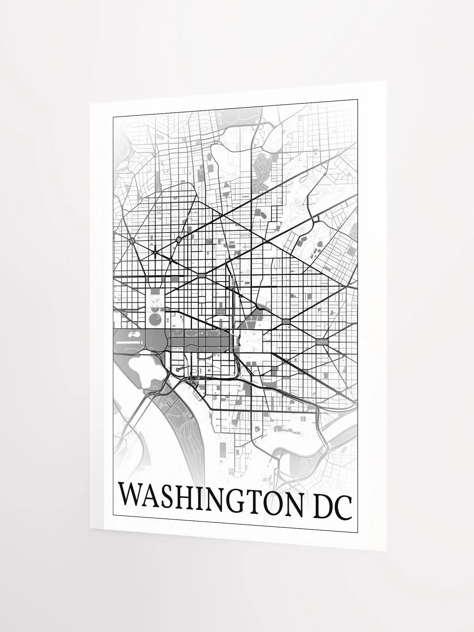 Washington DC, District of Columbia, USA, city map print product image (7)