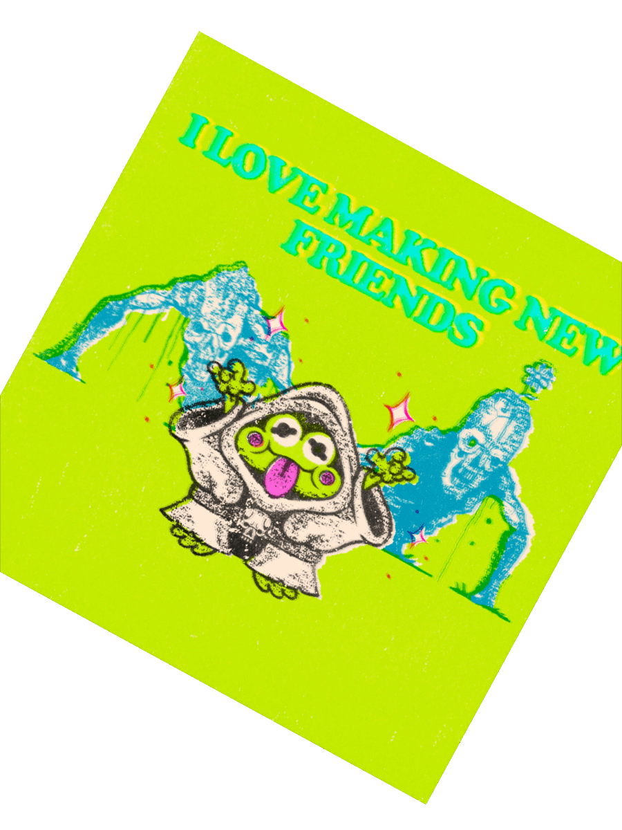 I LOVE MAKING NEW F(R)IENDS! Sticker product image (2)