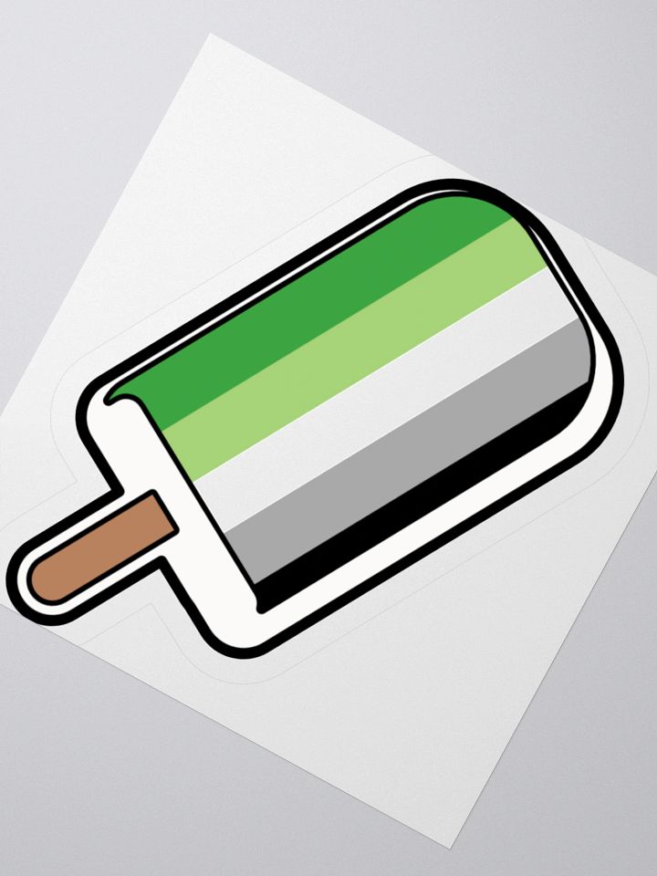 Aromantic Pride Popsicle Sticker product image (2)