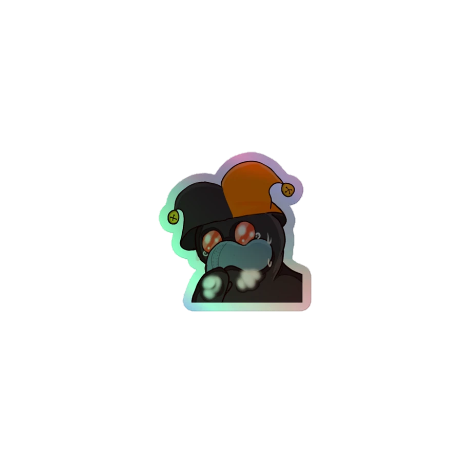 Coughing Plague Jester Holographic Sticker Set product image (2)