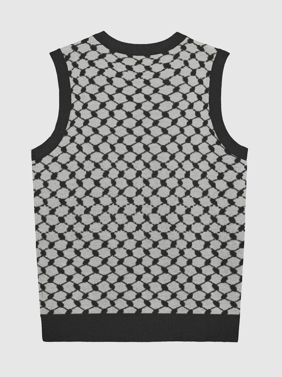 Keffiyeh Pullover Sweater Vest Grey and Black product image (2)