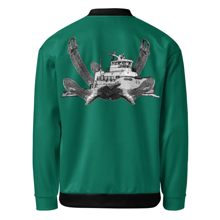Twin Anchor Titan tug Teal Bomber Jacket product image (1)