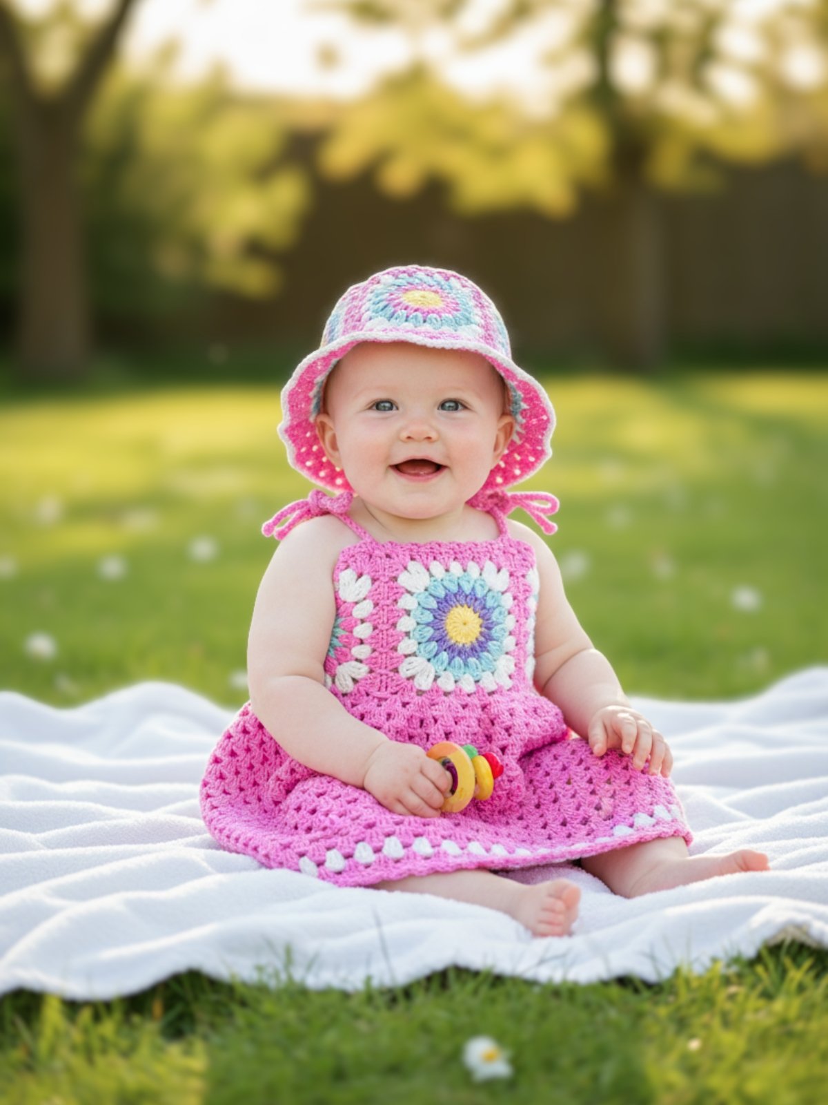 Delightful Days Dress | Crochet Sunburst Granny Square Dress Pattern | Baby to Kids Sizes 0-10 | PDF Pattern product image (4)