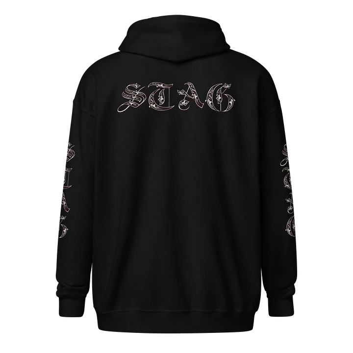 Gothic Old English Stag Front Zip Hoodie product image (1)