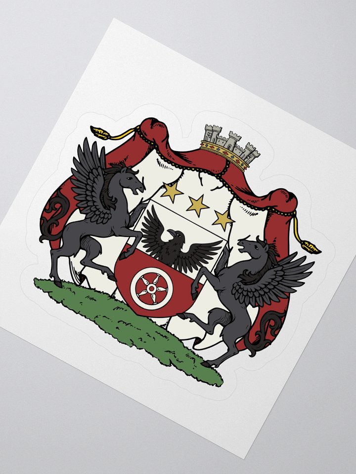 Raven and Pegasus Coat of Arms Kiss Cut Sticker product image (5)