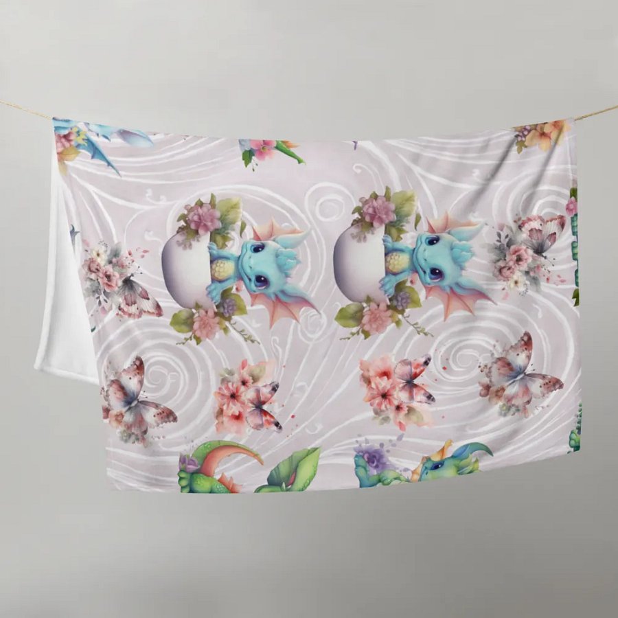 Baby Dragon Party Throw Blanket product image (21)