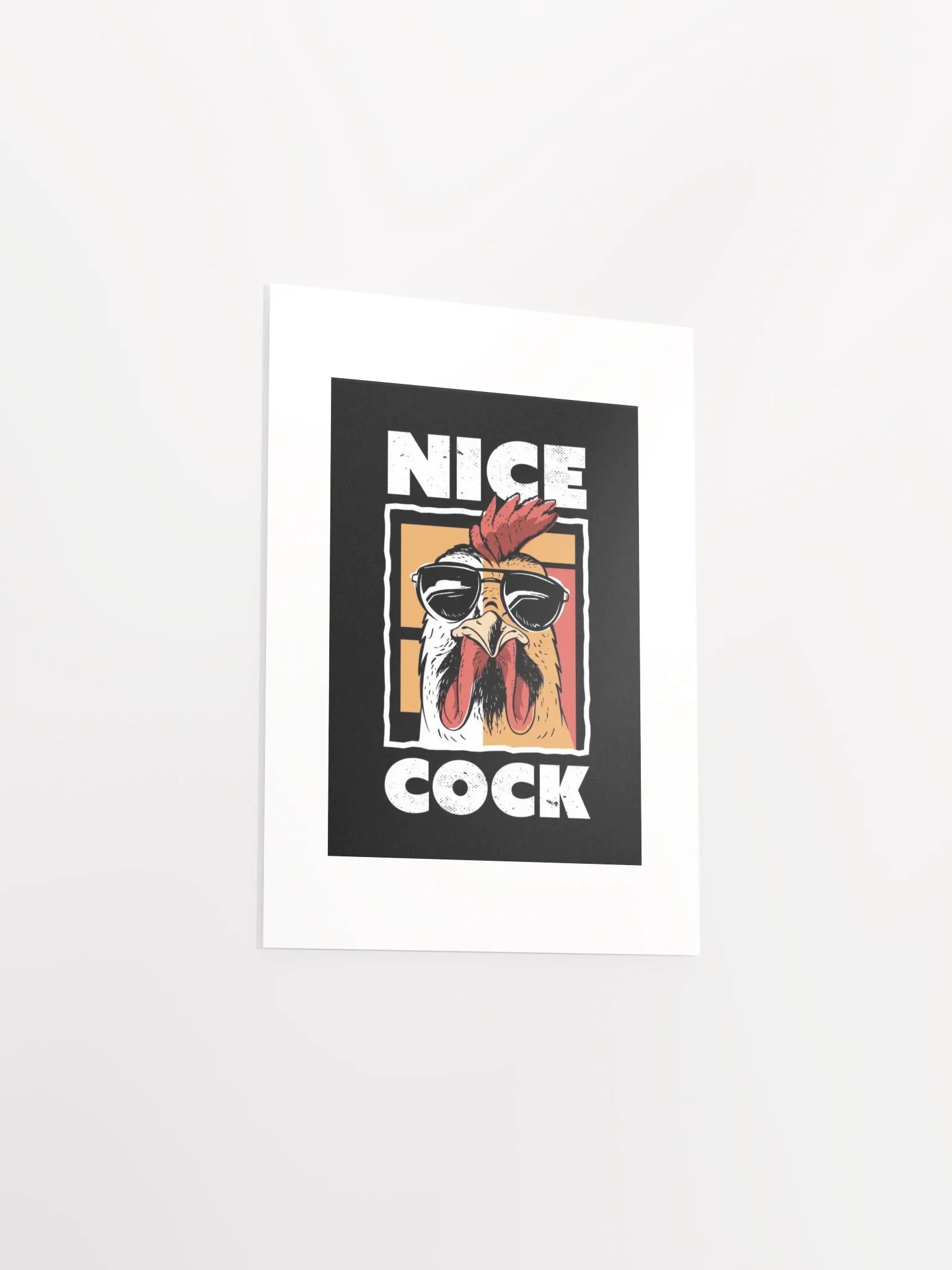NICE COCK - Illustrated Rooster Poster product image (3)