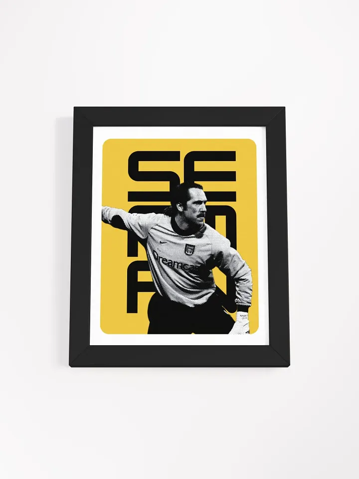 David Seaman BW Arsenal Name Art Framed Print product image (1)