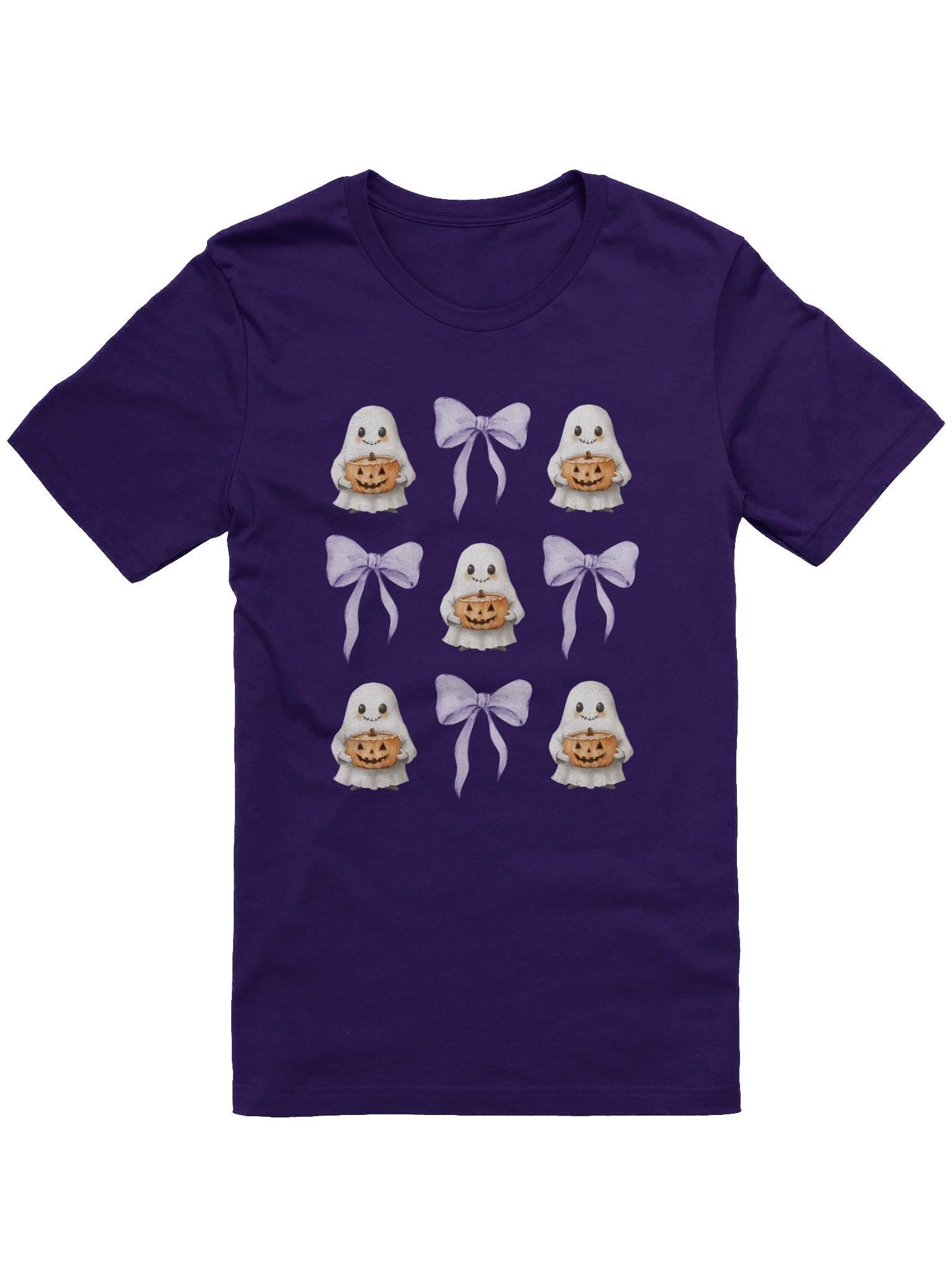 Halloween Cute Ghosts & Lilac Knots Tshirt | Halloween T-shirt Cute Ghost Shirt | Vintage Ghost Tee | Lilac Knots Tee | Spooky Season Apparel product image (3)