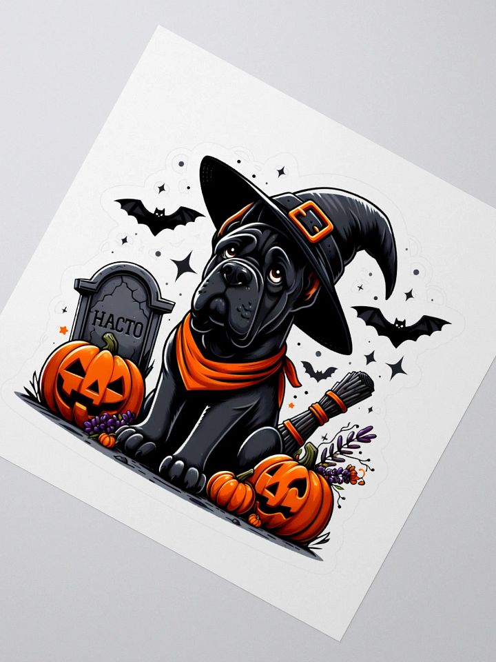 Cane Corso Witch Hat Sticker product image (2)