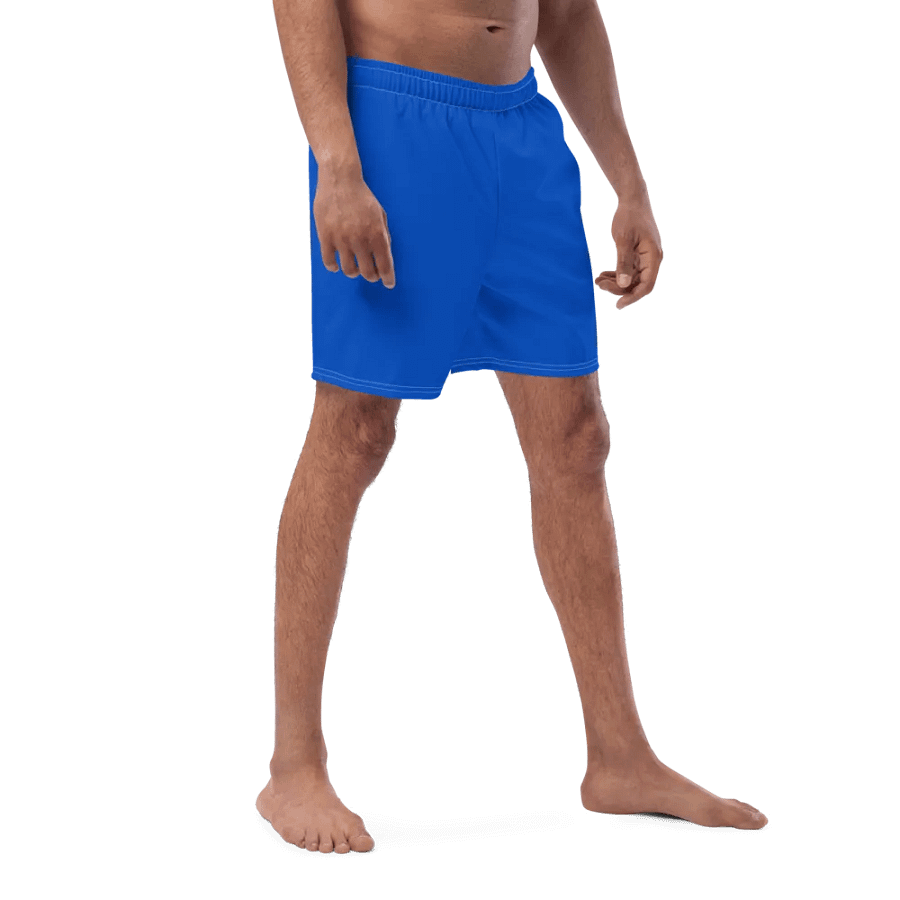 Plain Color Absolute Blue Swim Trunks product image (3)