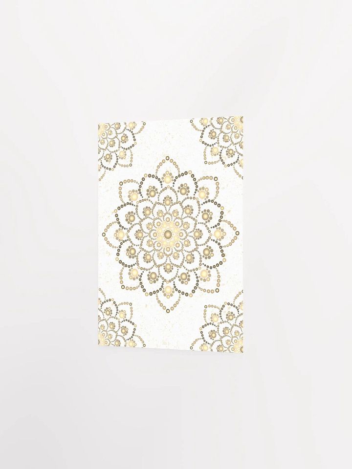 Golden-Brown Dot Mandala Enhanced Matte Paper Poster product image (13)