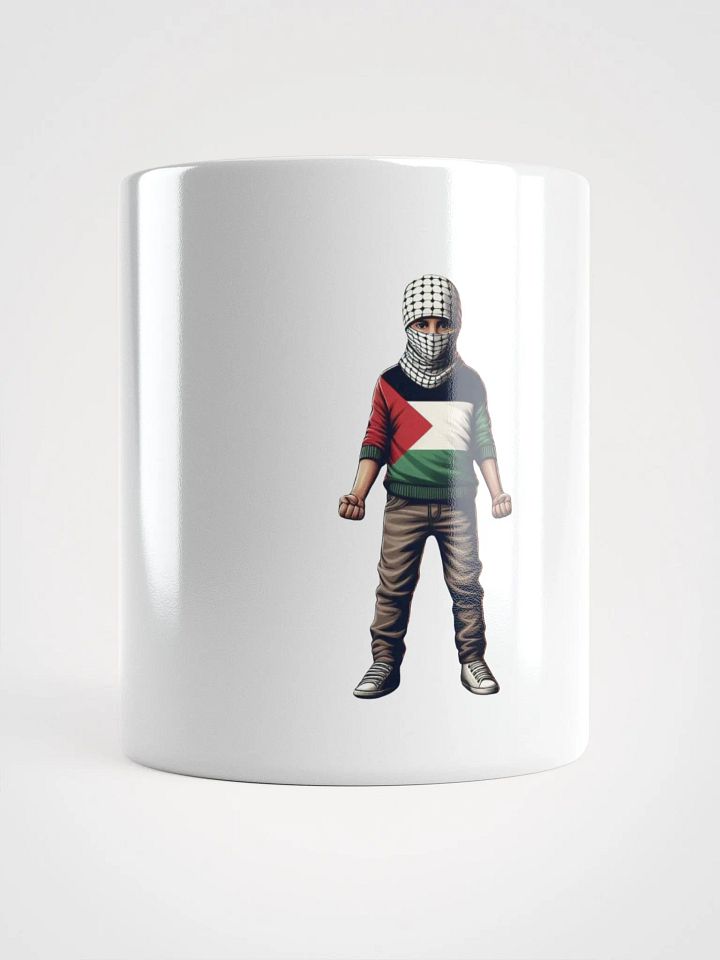 White Glossy Mug | AI Design FREE PALESTINA product image (1)