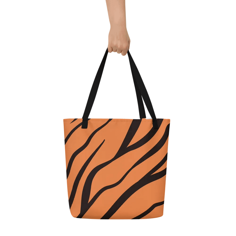All-Over Print Large Tote Bag w/ Pocket - Tiger product image (7)
