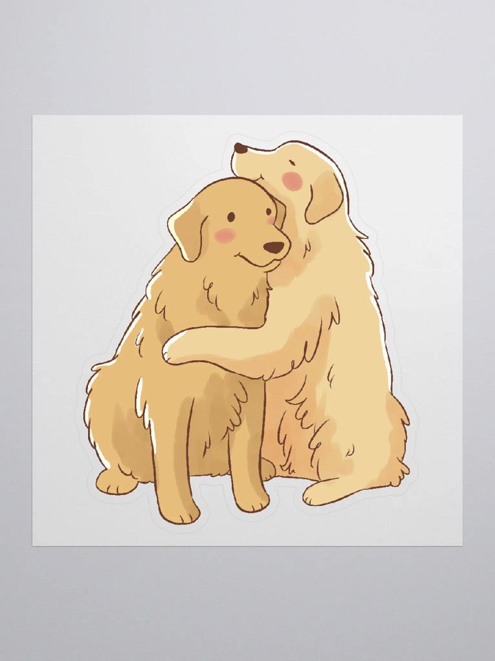 Golden Retriever Love Embrace Sticker product image (2)