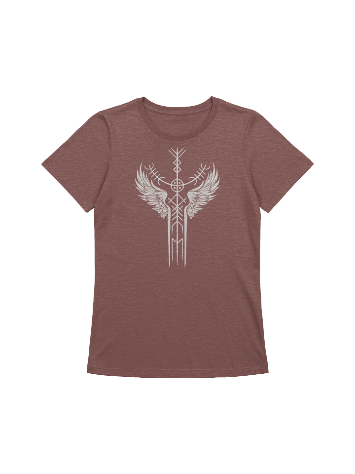 The Valkyrie Stave Women's Supersoft Relaxed-fit T-Shirt (white print) product image (4)