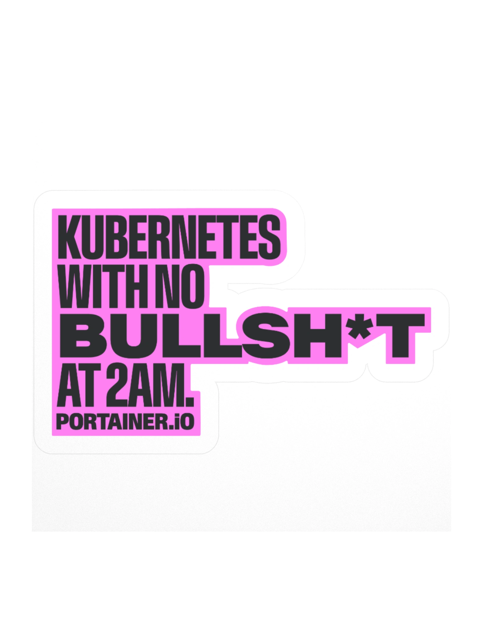 Sticker - Kubernetes with no BS Pink product image (1)