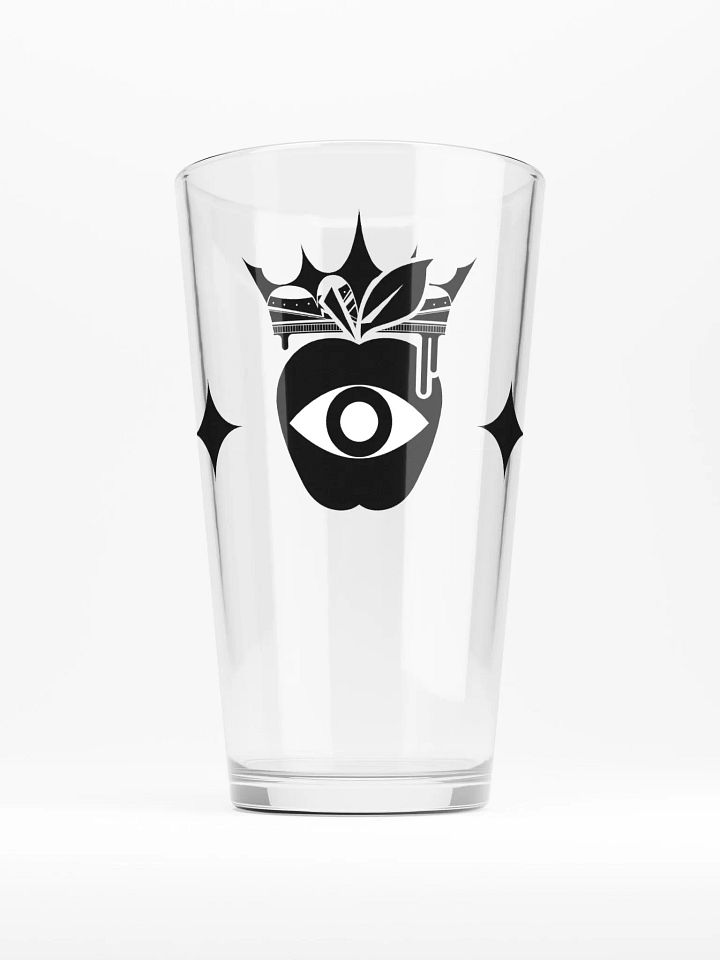 Crowned Apple (Black) ✦ Shaker Pint Glass product image (1)