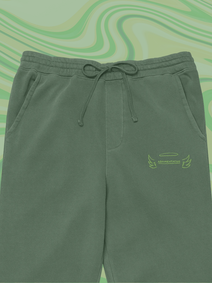 ANGELIC (green) pigment dyed sweatpants product image (1)