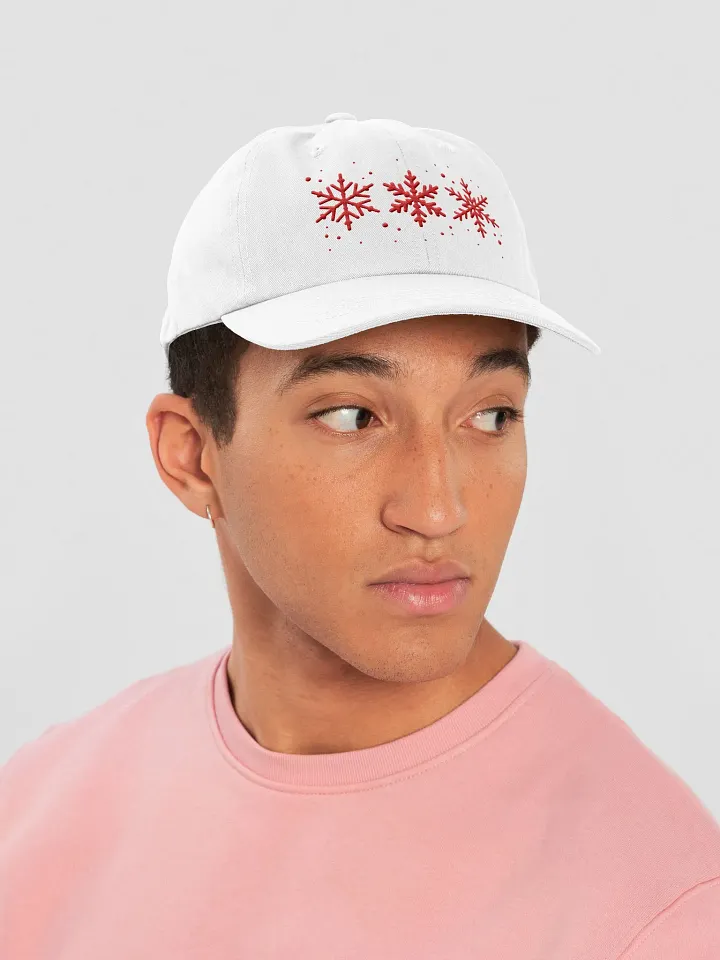Snowflakes Embroidered Classic Dad Hat product image (2)