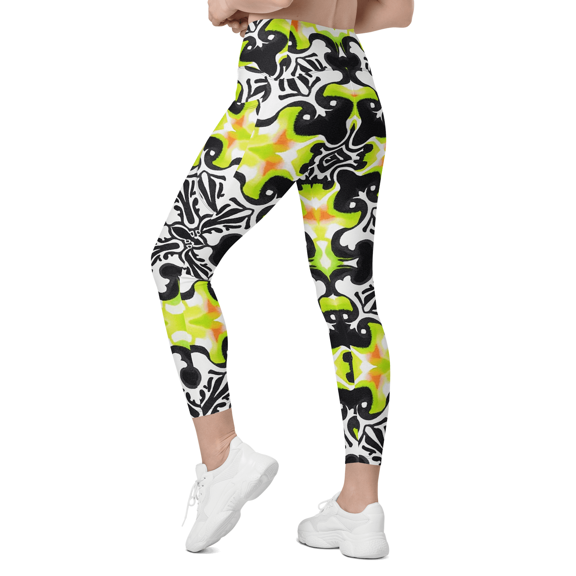 Barry Grady 'Dreamy Blossom' Crossover Leggings with Pockets product image (7)