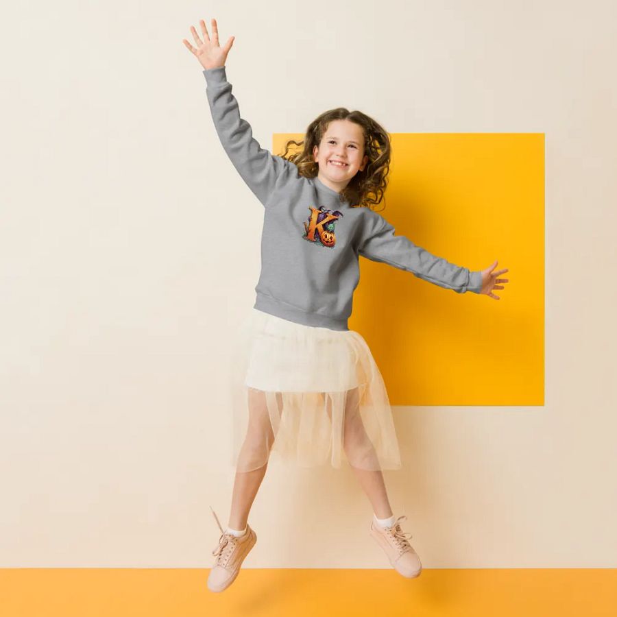 Cute Halloween Monogram Letter K Sweatshirt product image (8)