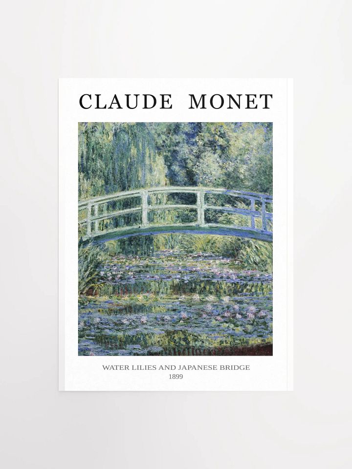 Classic art poster 'Water Lilies and Japanese Bridge' by Claude Monet product image (1)