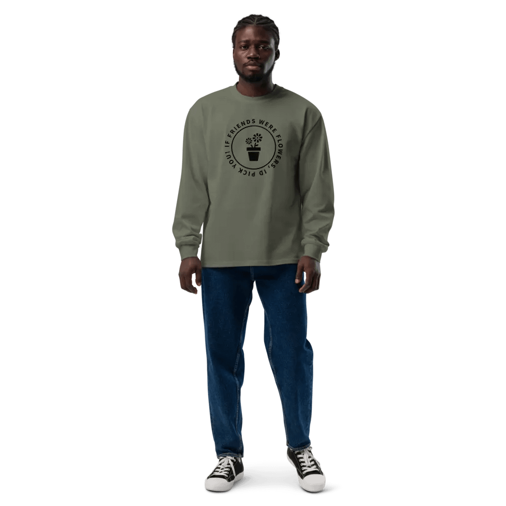 Unisex Premium Heavyweight Long Sleeve If Friends Were Flowers product image (9)