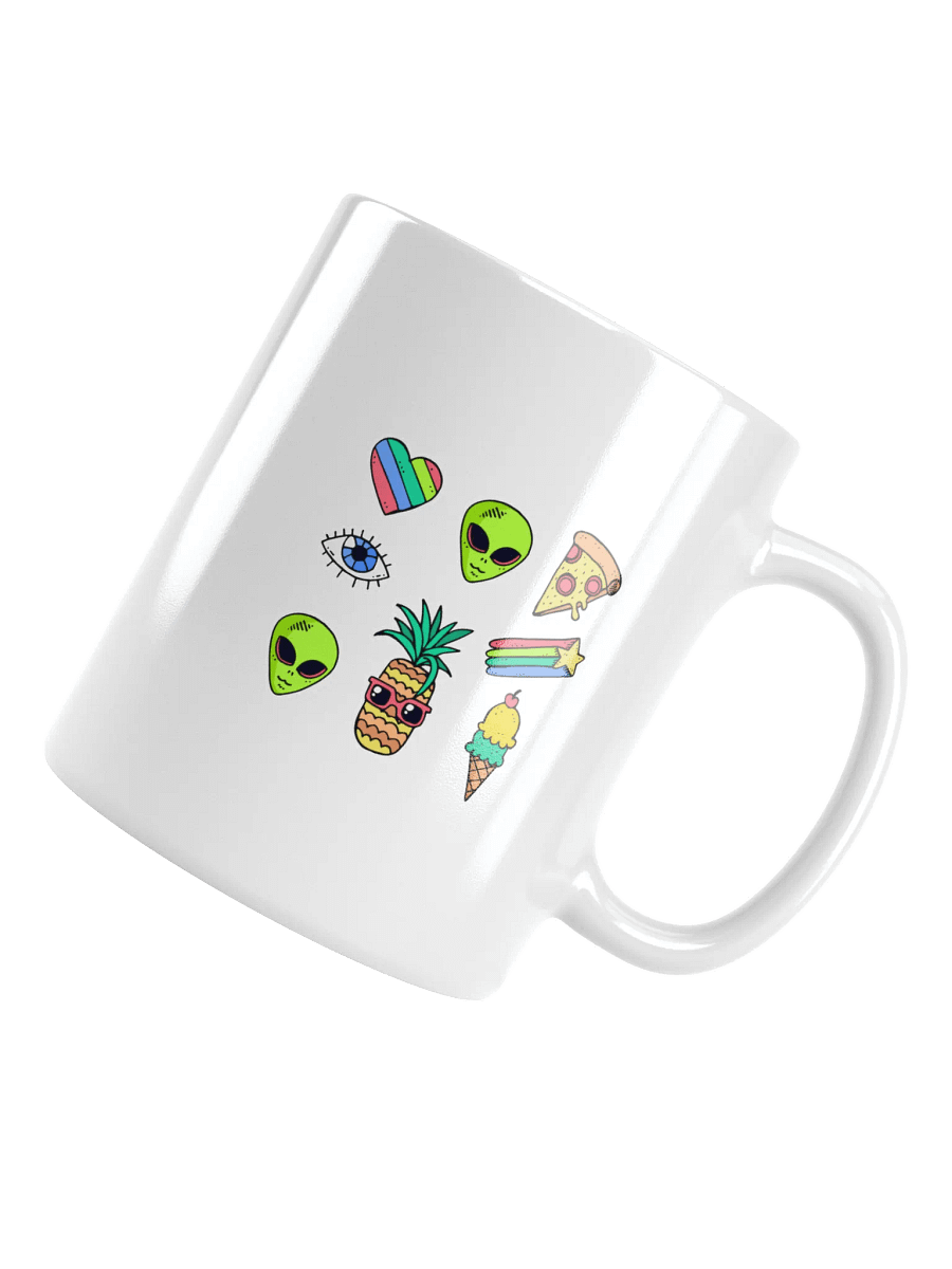 "Martians Take Belfast!" Roswell Aliens White Glossy Mug product image (10)