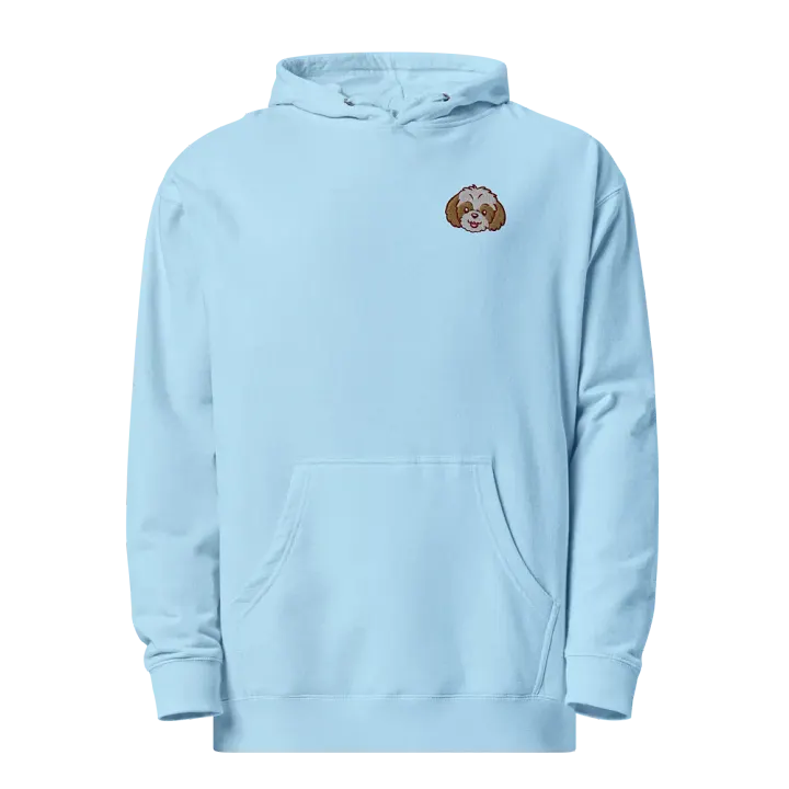 Fluffy Shih Tzu Dog Cartoon Embroidered Midweight Hoodie product image (1)