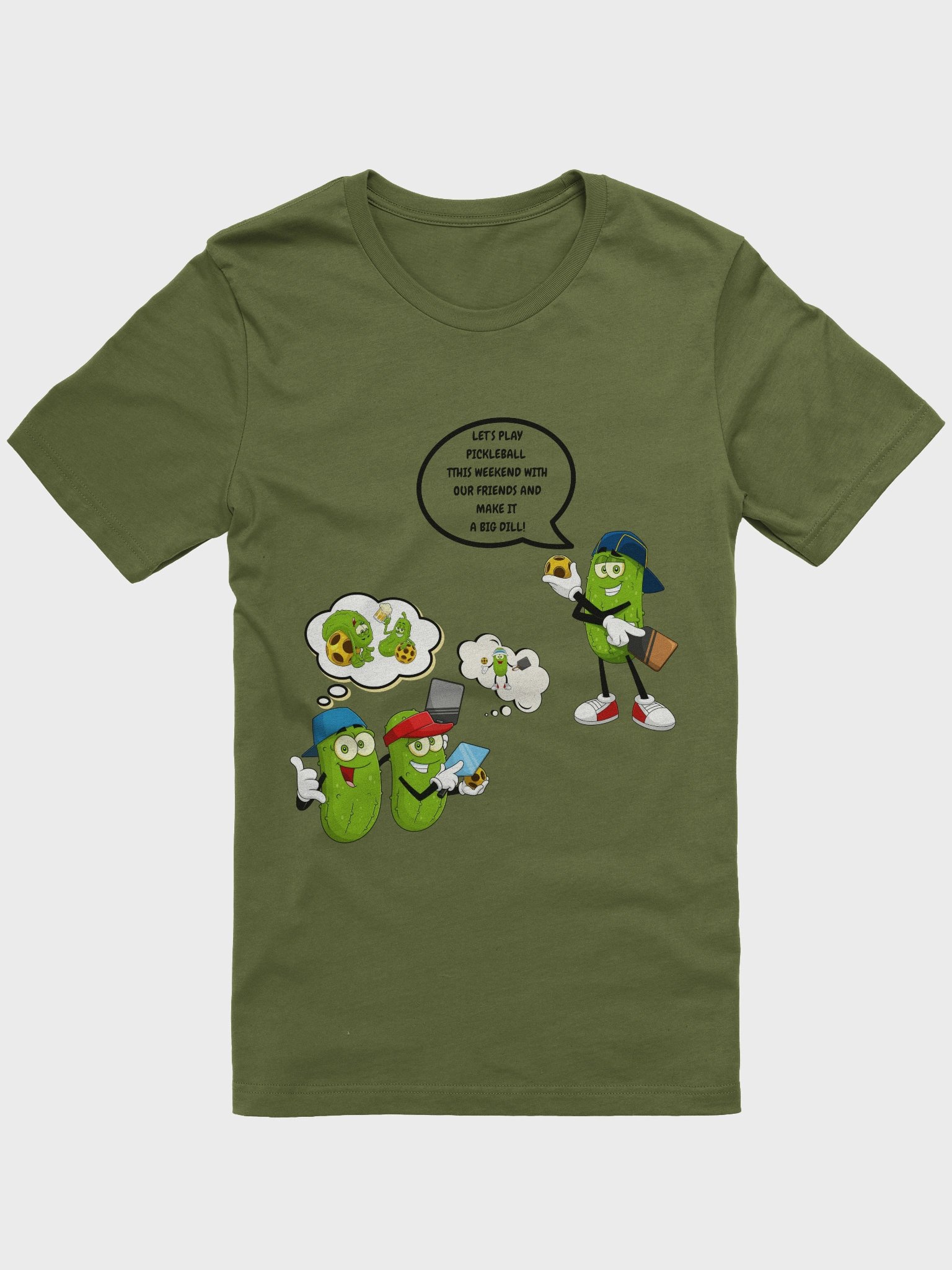 Pickleball Make It A Big Dill Bella Supersoft Unisex T-Shirt product image (1)