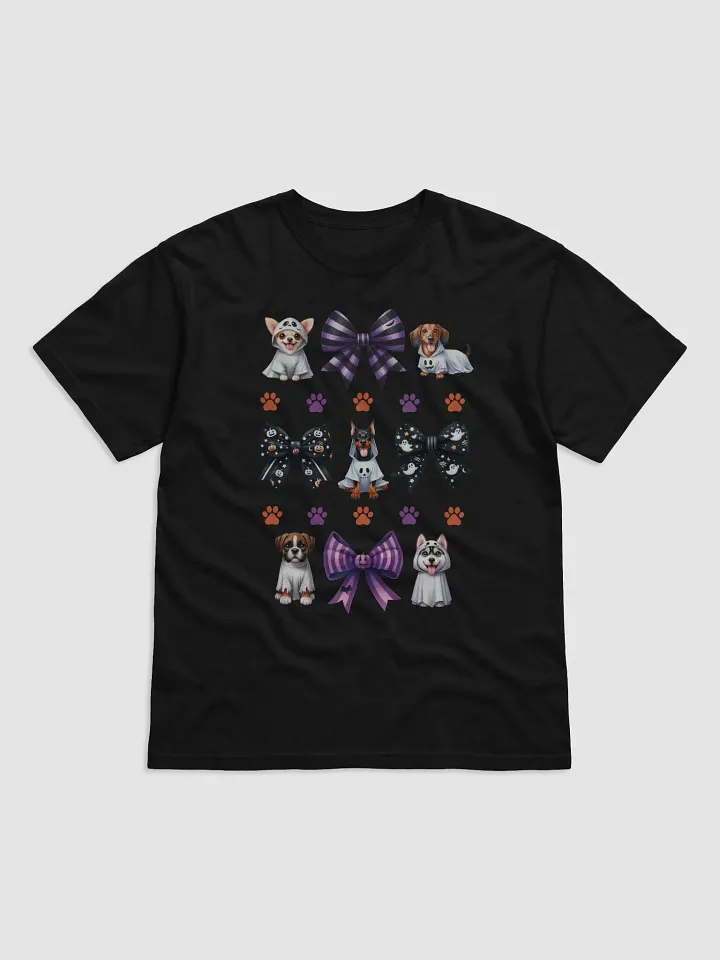 Cute Halloween Dog Ghosts and Bows T-Shirt Design2 product image (2)