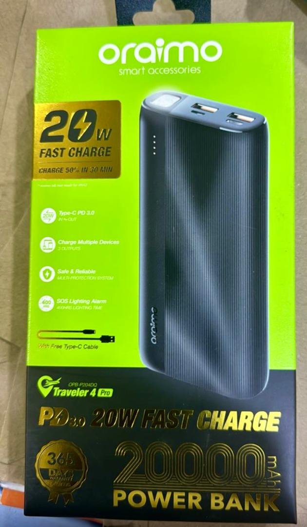 ORAIMO FAST CHARGER POWER BANK 20000mAh product image (2)