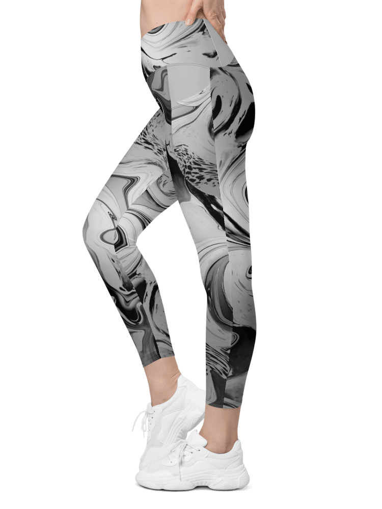 Black Marble-Leggings with Pockets product image (4)