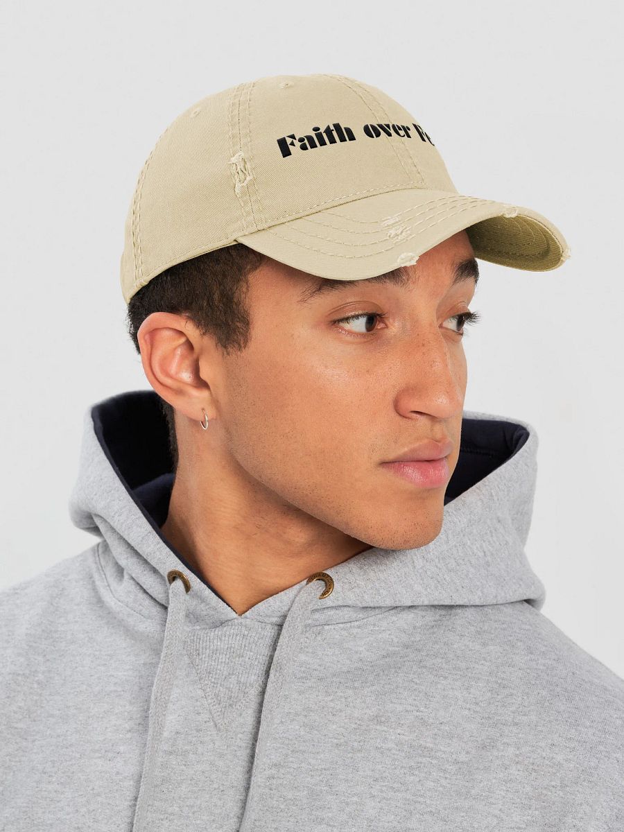 Faith Over Fear Distressed Hat product image (7)