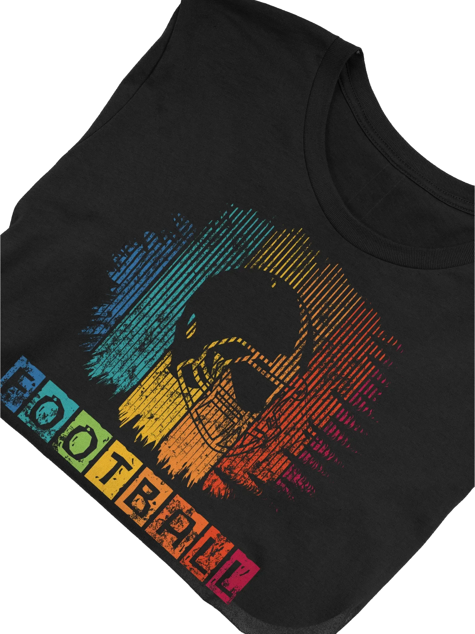 Retro Football Helmet T-Shirt – Vintage Grunge Sports Tee for American Football Fans product image (47)