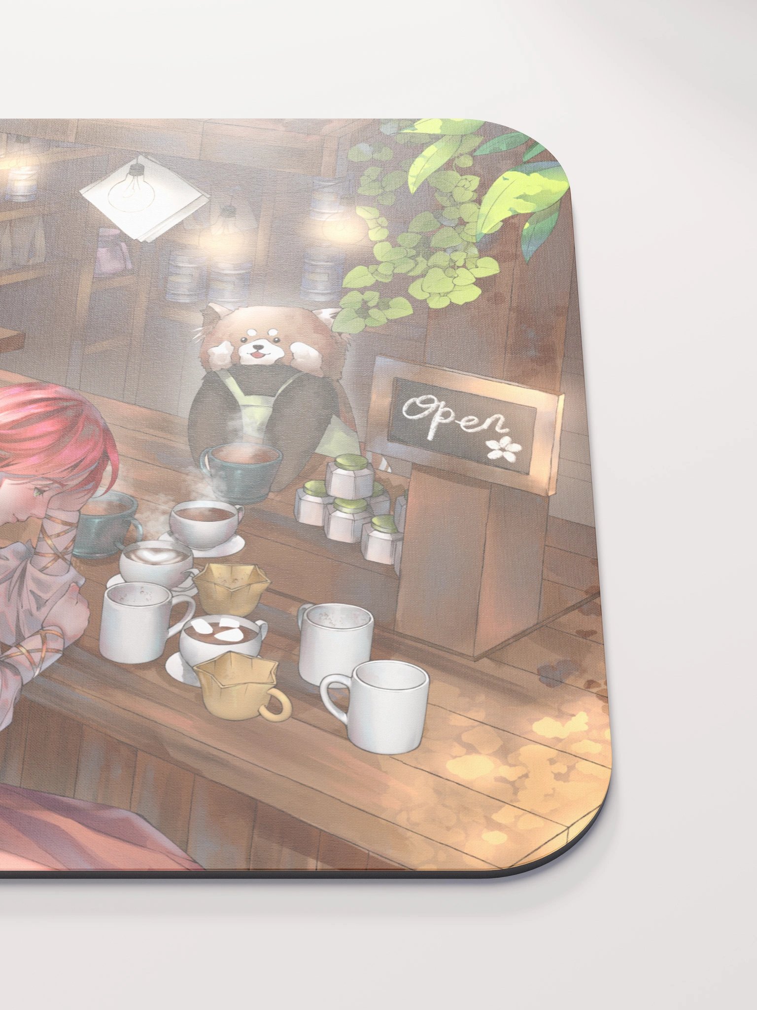 Red Panda Hot Cocoa Mouse Pad product image (5)