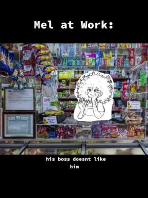 Mel works at a convenient store but his boss doesn't like him since he constantly falls asleep and steals candy cuz hes broke #animatic #oc #fypシ #fyp #ocanimatic 